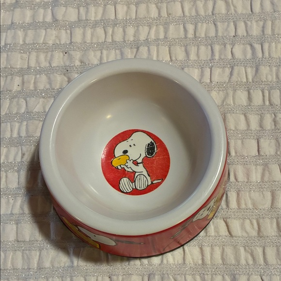 Peanuts Red and White Dog Bowl - Picture 1 of 4